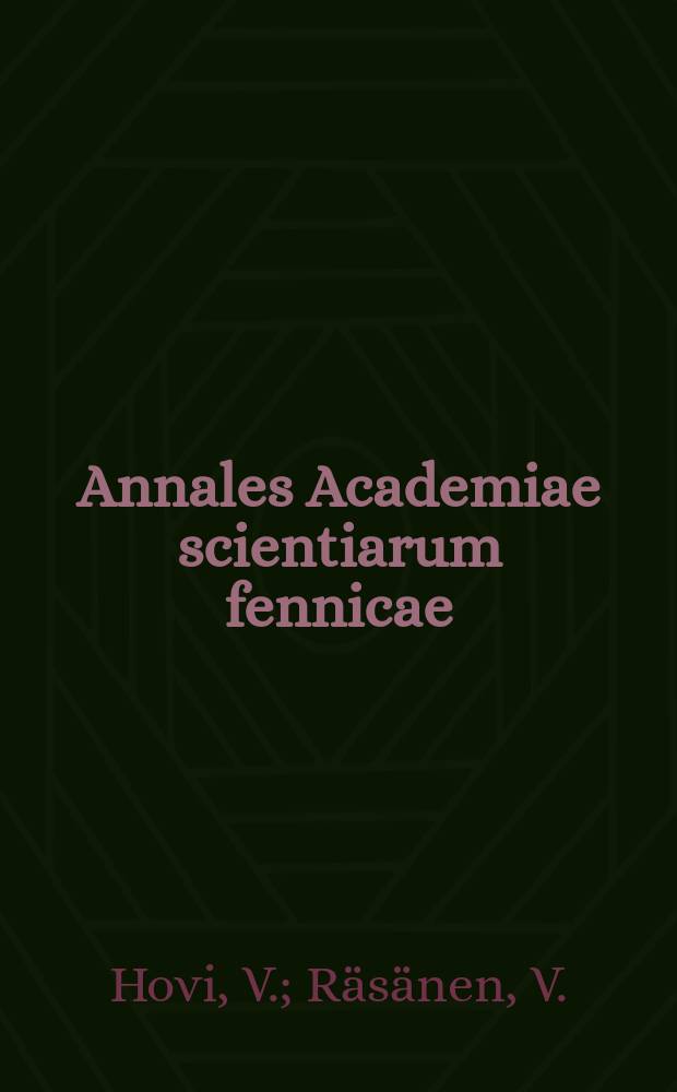 Annales Academiae scientiarum fennicae : On the thermal and optical bleaching of x-ray irradiated KClO₃ crystals