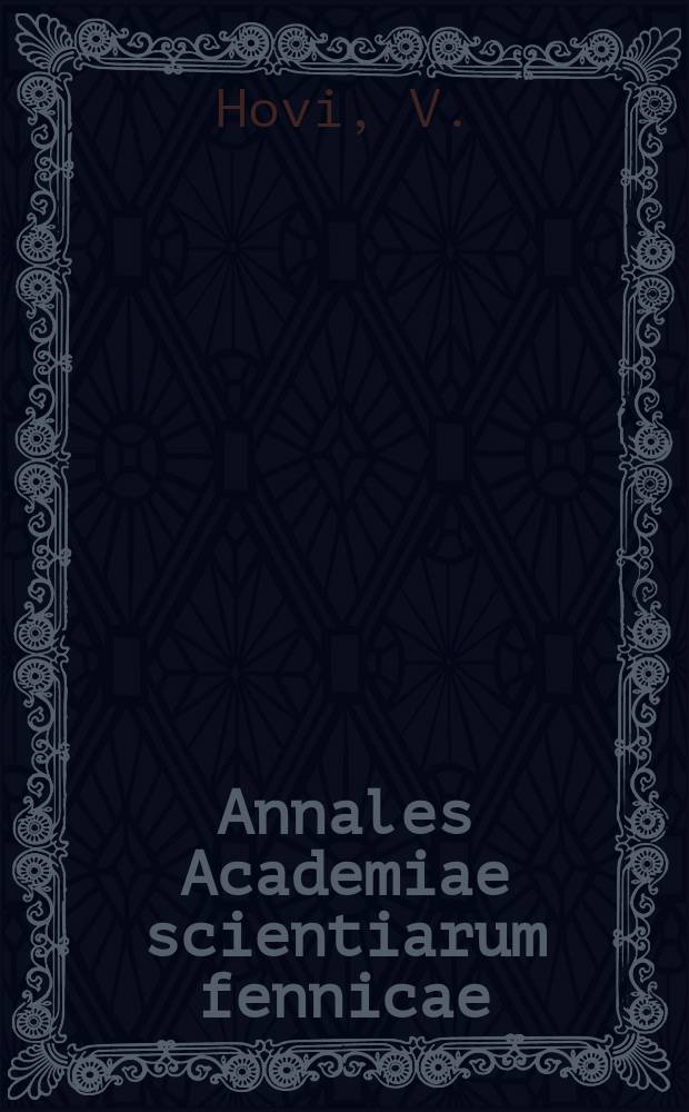 Annales Academiae scientiarum fennicae : X-ray investigation of the modifications I-IV of NH₄Br and ND₄Br at temperatures between 196⁰ and -192⁰C