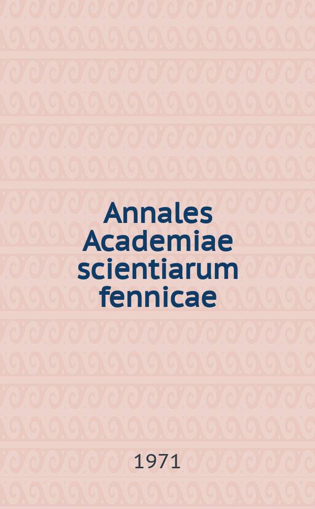 Annales Academiae scientiarum fennicae : Energy parameters of TI⁺ in KBr, KI and RbI