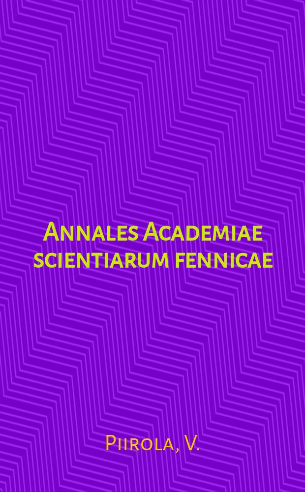Annales Academiae scientiarum fennicae : The double beam chopping photometer-polarimeter