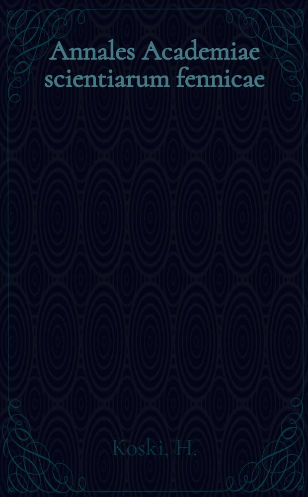 Annales Academiae scientiarum fennicae : Lattice constant of the (Rb, Cs) Cl solid solution at room temperature
