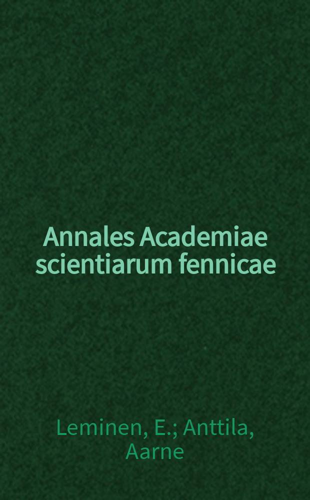 Annales Academiae scientiarum fennicae : Energy loss and straggling of 0.6-2.0 MeV protons in Fe, Co and Sb