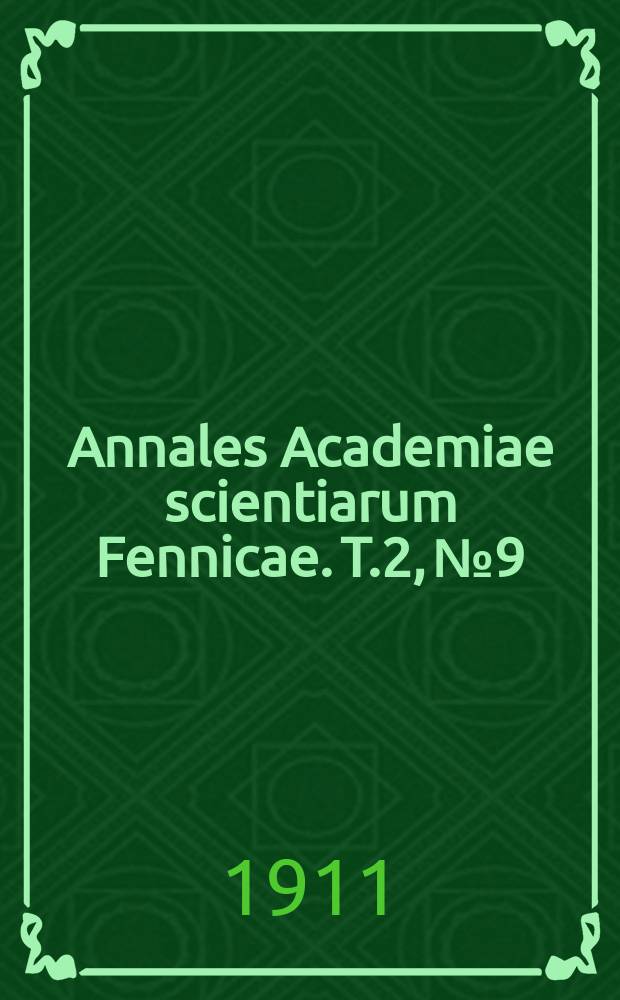 Annales Academiae scientiarum Fennicae. T.2, №9 : Les Suecana de la "Biblioteca casanatense" à Rome
