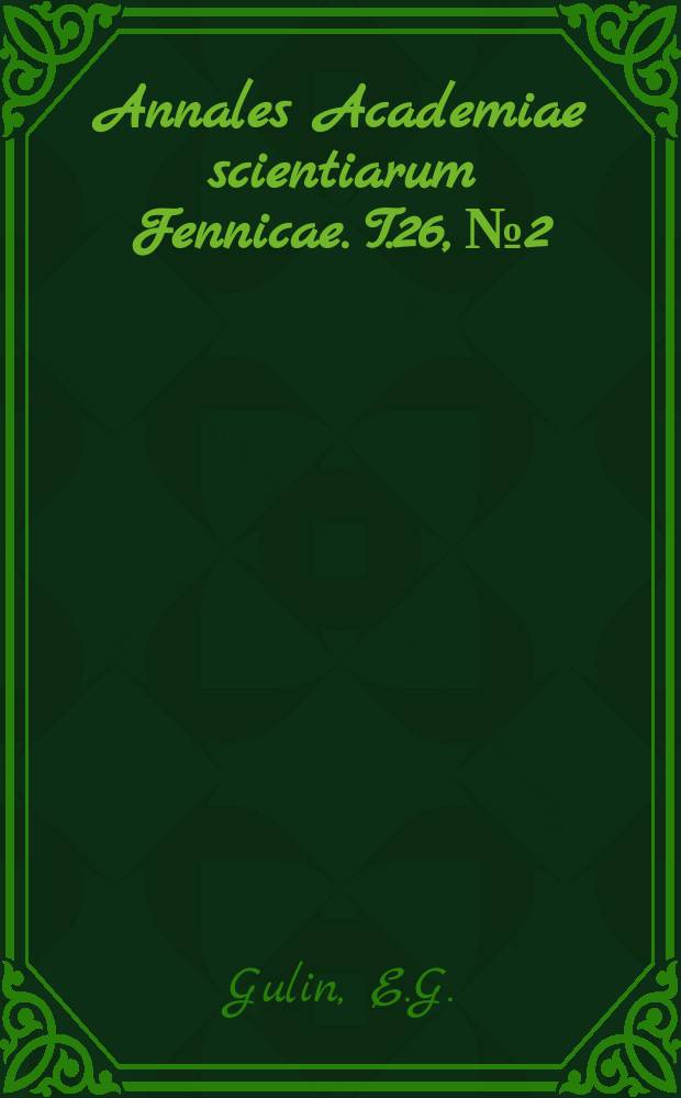 Annales Academiae scientiarum Fennicae. T.26, №2 : Die Freude im Neuen Testament