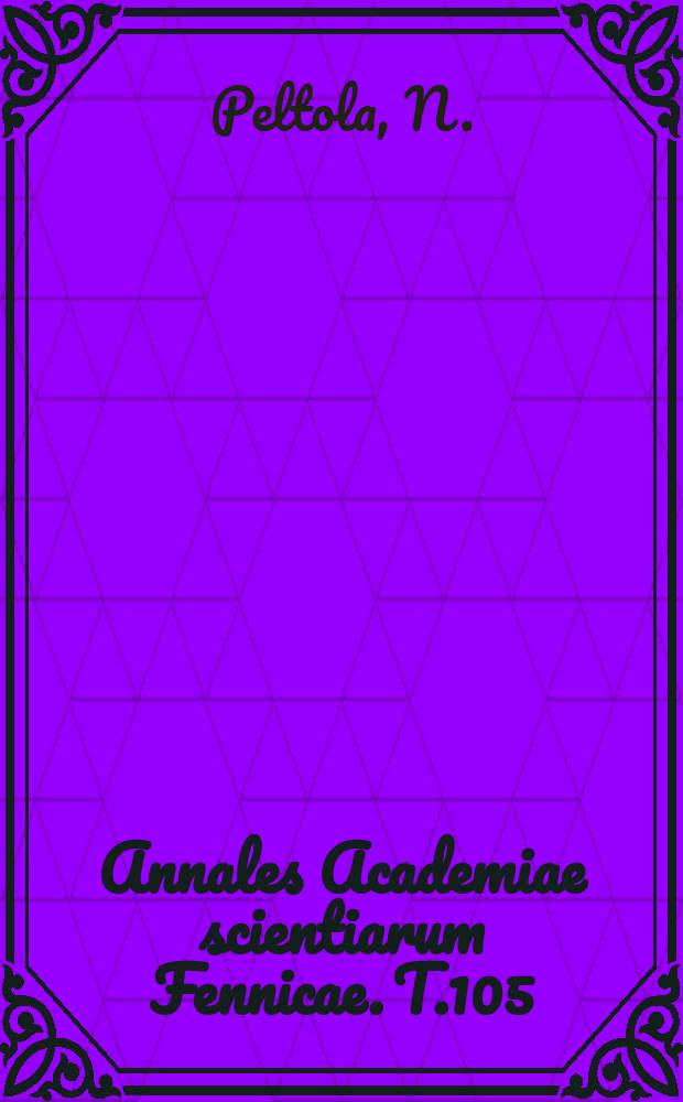 Annales Academiae scientiarum Fennicae. T.105 : The compound epithet and its use in American poetry from Bradstreet through Whitman