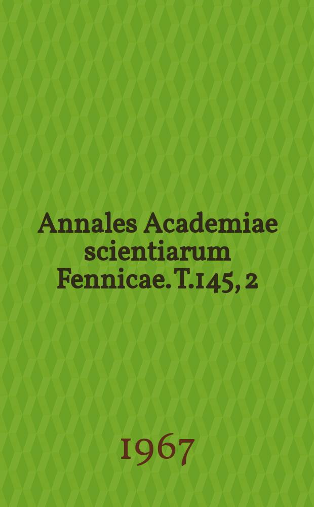 Annales Academiae scientiarum Fennicae. T.145, 2 : Fehlerquellen de sog. ASW-Versuche