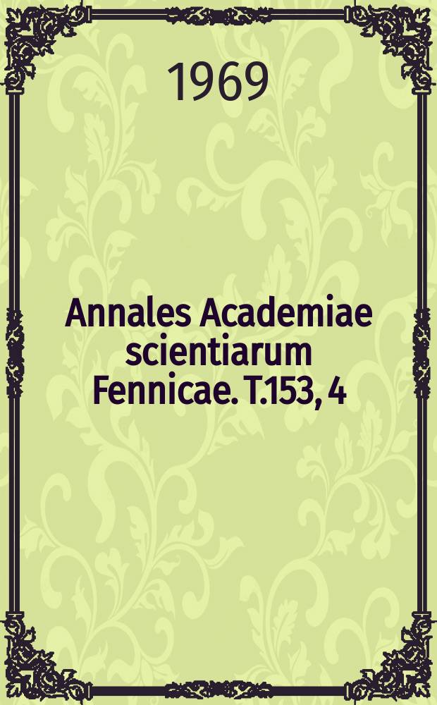 Annales Academiae scientiarum Fennicae. T.153, 4 : Gibt es ein finno-ugrisches Substrat im Slavischen?