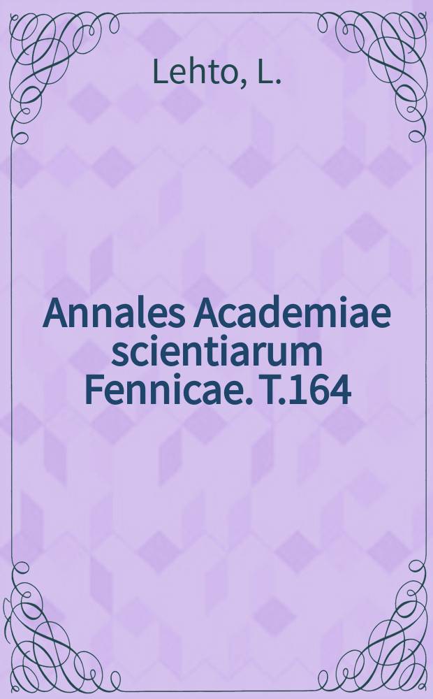 Annales Academiae scientiarum Fennicae. T.164 : English stress and its modification by intonation