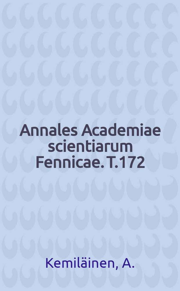 Annales Academiae scientiarum Fennicae. T.172 : "L’Affaire d’Avignon" (1789-1791) from the viewpoint ...