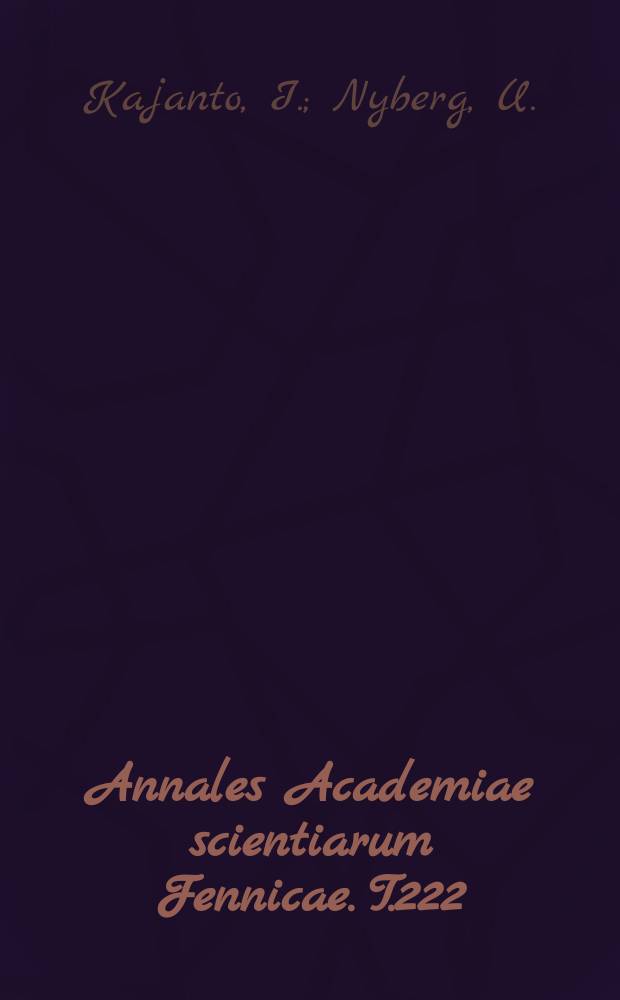 Annales Academiae scientiarum Fennicae. T.222 : Papal epigraphy in Renaissance Rome