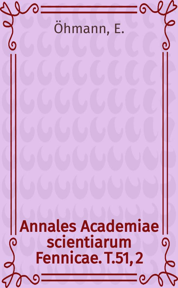 Annales Academiae scientiarum Fennicae. T.51, 2 : &Uuml;ber den italienischen Einfluss auf die Deutsche Sprache