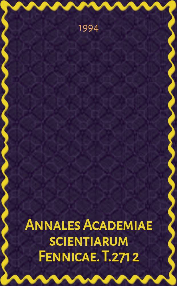 Annales Academiae scientiarum Fennicae. T.271[2] : South Asian archaeology 1993