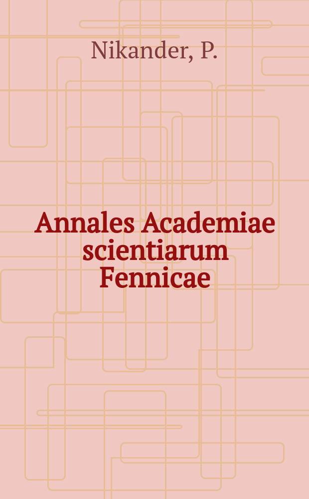 Annales Academiae scientiarum Fennicae : Age in action