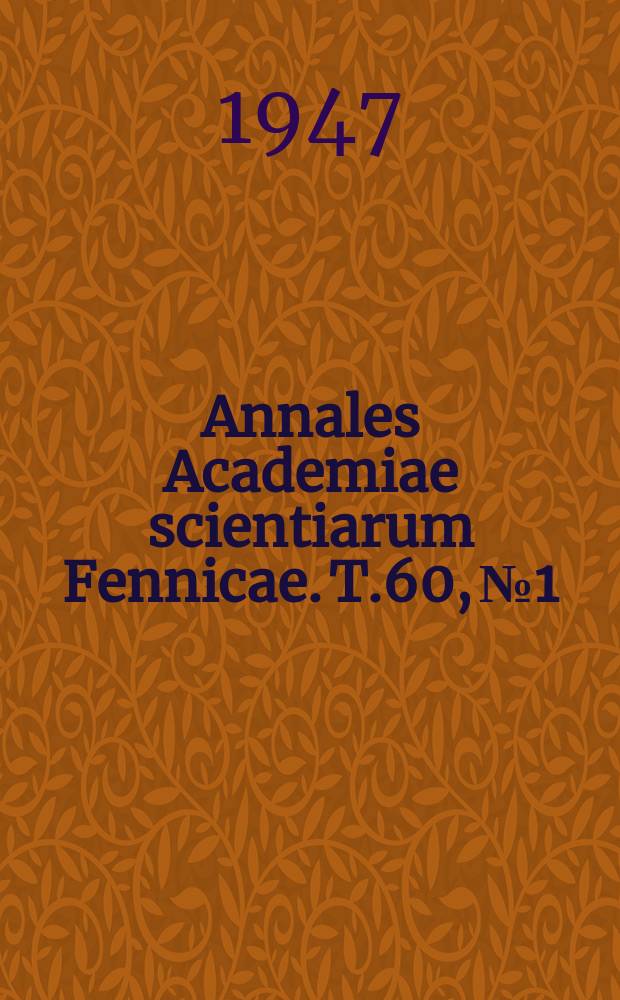 Annales Academiae scientiarum Fennicae. T.60, №1 : Qua ratione in Versione Afra vocabula collocata sint