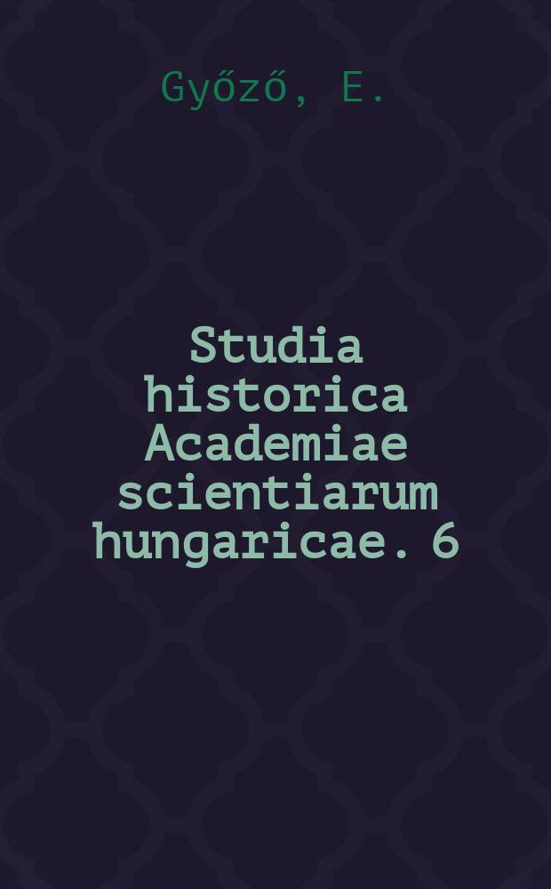 Studia historica Academiae scientiarum hungaricae. 6 : Louis Kossuth ă la tête du Comité de la défense nationale