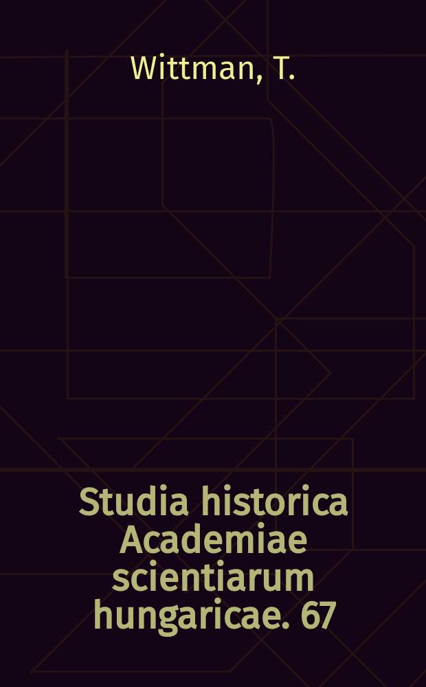 Studia historica Academiae scientiarum hungaricae. 67 : Andean nations in the making