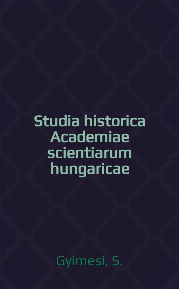 Studia historica Academiae scientiarum hungaricae : Incomes, public constructions and investment ...