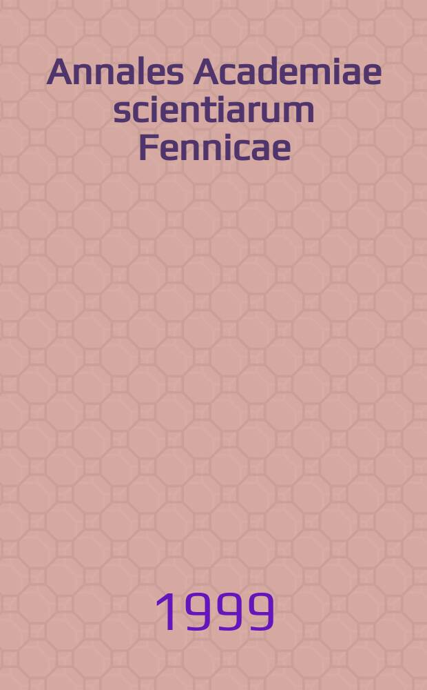 Annales Academiae scientiarum Fennicae : Conflict and compromise ...