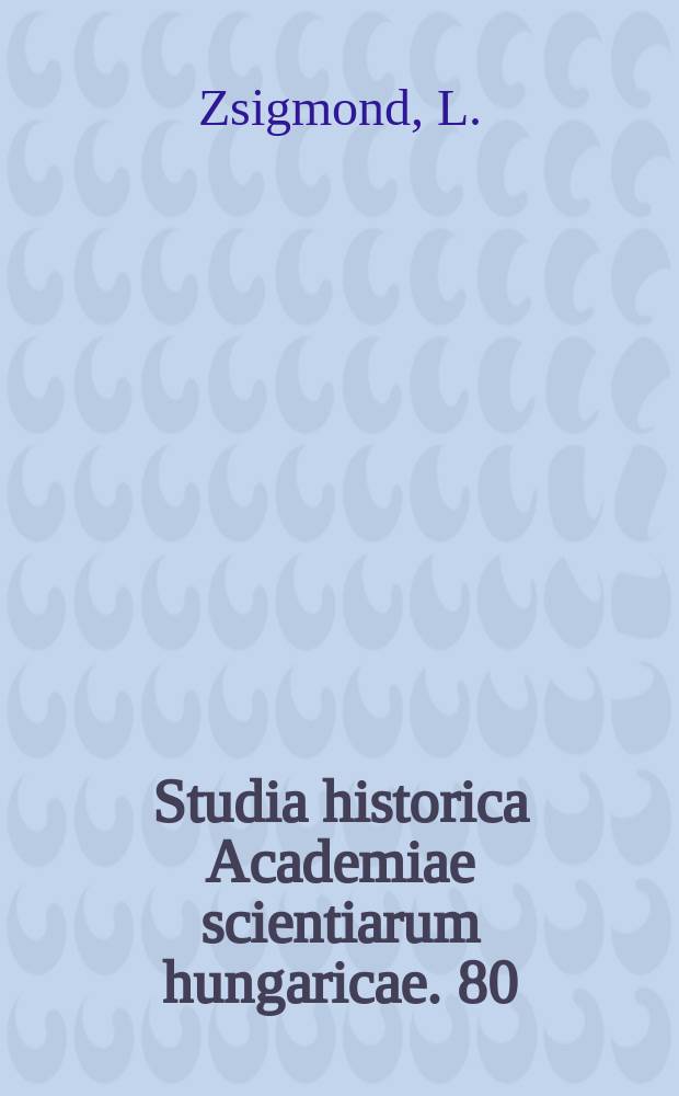 Studia historica Academiae scientiarum hungaricae. 80 : A propos de la discussion sur la notion et l&rsquo;interpr&eacute;tation de la d&eacute;mocratie chr&eacute;tienne