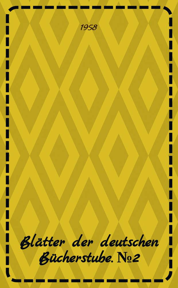 Blätter der deutschen Bücherstube. №2 : (Alte Gelegenheitsgraphik)