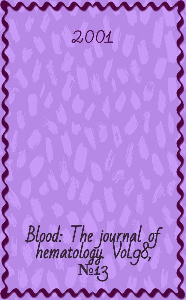 Blood : The journal of hematology. Vol.98, №13