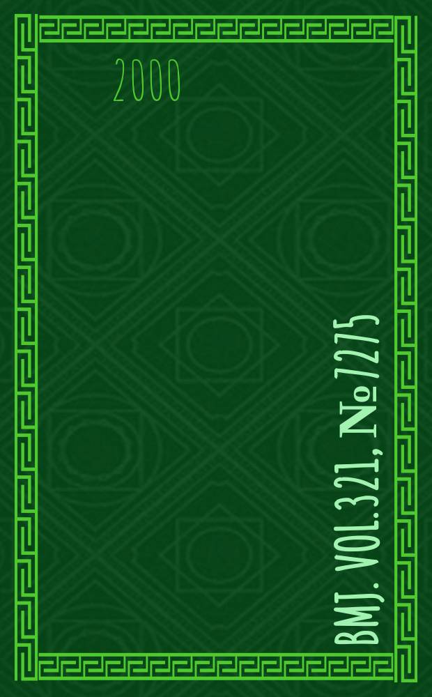 BMJ. Vol.321, №7275