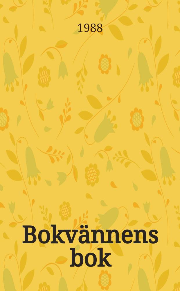 Bokvännens bok