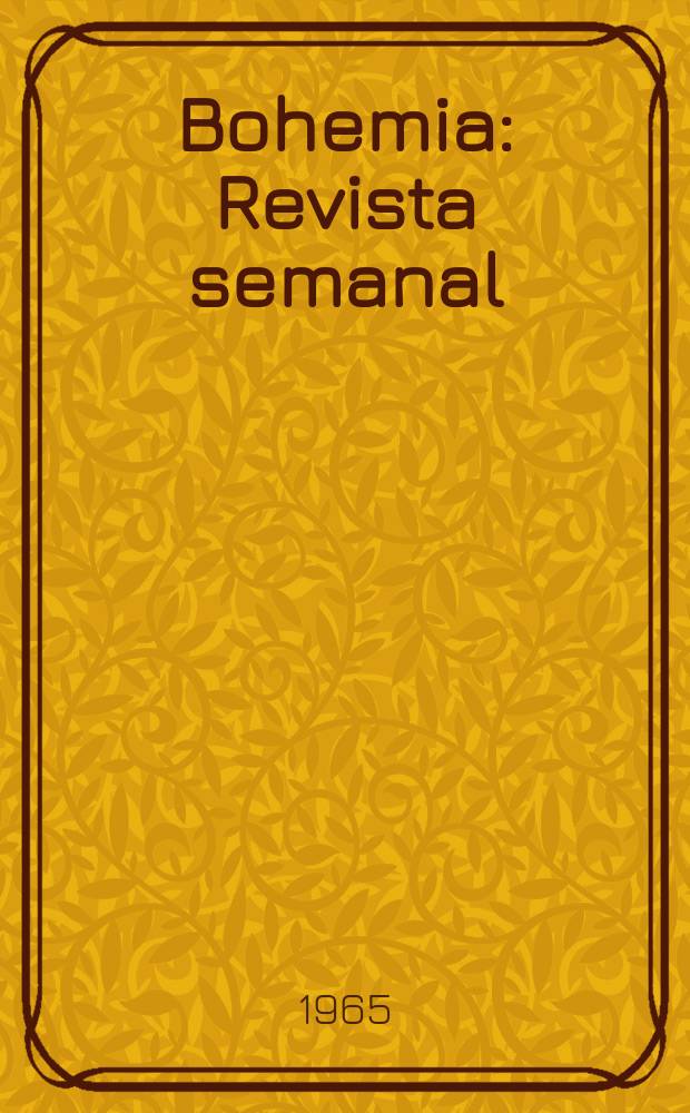 Bohemia : Revista semanal