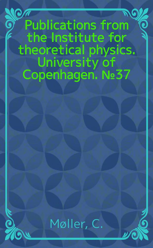 Publications from the Institute for theoretical physics. University of Copenhagen. №37 : Motion of free particles in discontinuous gravitational fields