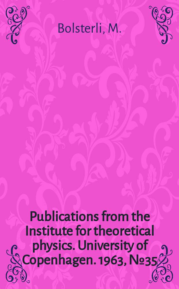 Publications from the Institute for theoretical physics. University of Copenhagen. 1963, №35 : Treatment of exchange in scattering processes