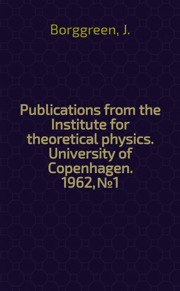 Publications from the Institute for theoretical physics. University of Copenhagen. 1962, №1 : Mixing of the γ-vibrational band and the ground state rotational band of Pu²³⁸
