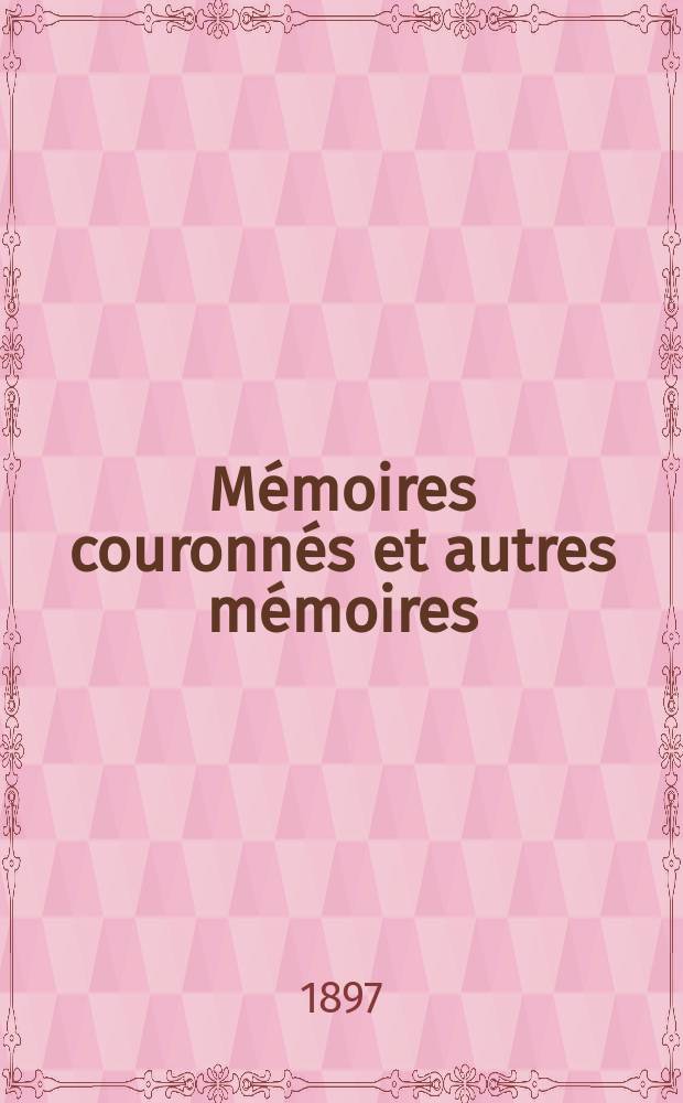 M&eacute;moires couronn&eacute;s et autres m&eacute;moires : Publ. par l'Acad. r. de m&eacute;decine de Belgique. Collection in - 8⁰. T.15, Fasc.1 : Du r&ocirc;le des cellules migratrices provenant du sang et de la lymphe dans l'organisation des tissus chez les animaux &agrave; sang chaud