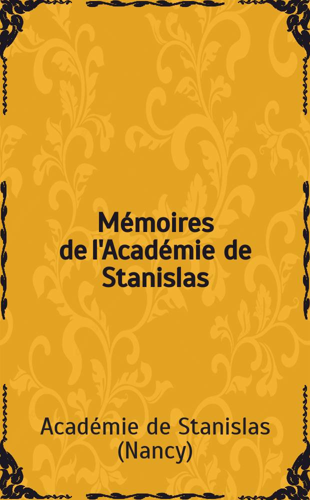 Mémoires de l'Académie de Stanislas