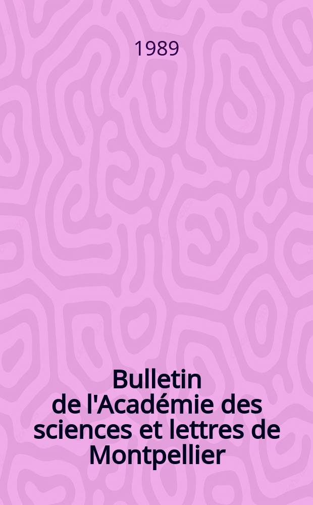 Bulletin de l'Académie des sciences et lettres de Montpellier