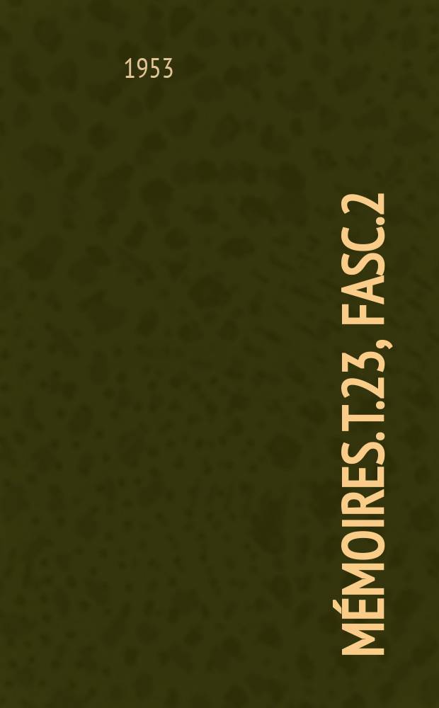 Mémoires. T.23, Fasc.2 : Observations photométriques du ciel nocturne et Observations de rayonnement solaire et de températures au plateau des Bianos (Congo belge)