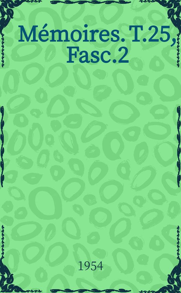 Mémoires. T.25, Fasc.2 : Taxonomie des planorbidae de l'Afrique éthiopienne transmetteurs des schistosomiases humaines et animales