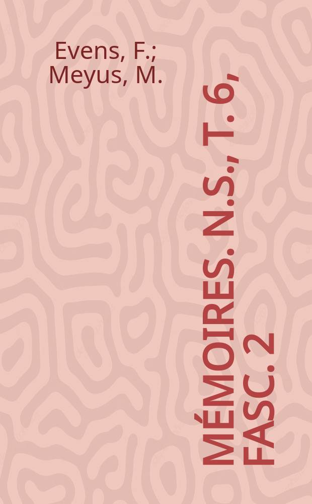 Mémoires. N.S., t. 6, fasc. 2 : Dispersion géographique des glossines au Congo belge et au Ruanda-Urundi
