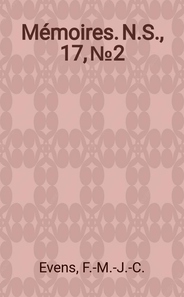 Mémoires. N.S., 17, №2 : Projet de plan général de l'organisation de la lutte contre les trypanosomiases en Afrique