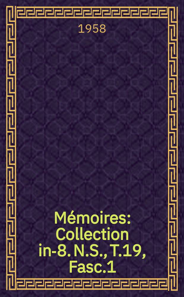 Mémoires : Collection in-8. N.S., T.19, Fasc.1 : Le phénomène urbain en Afrique centrale