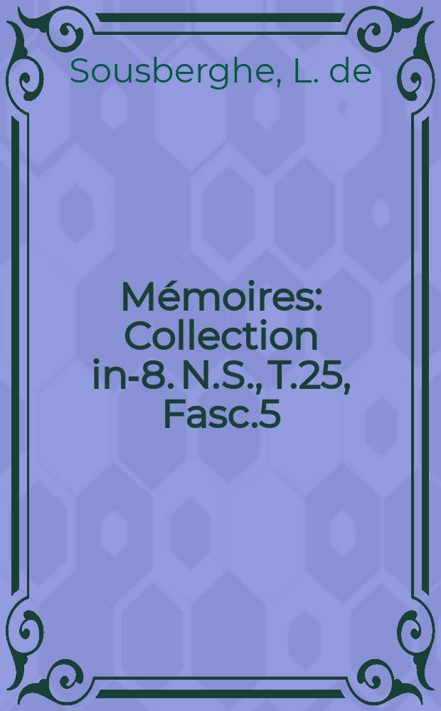 Mémoires : Collection in-8. N.S., T.25, Fasc.5 : Deux palabres d'esclave chez les Pende (Province de Léopoldville 1956)