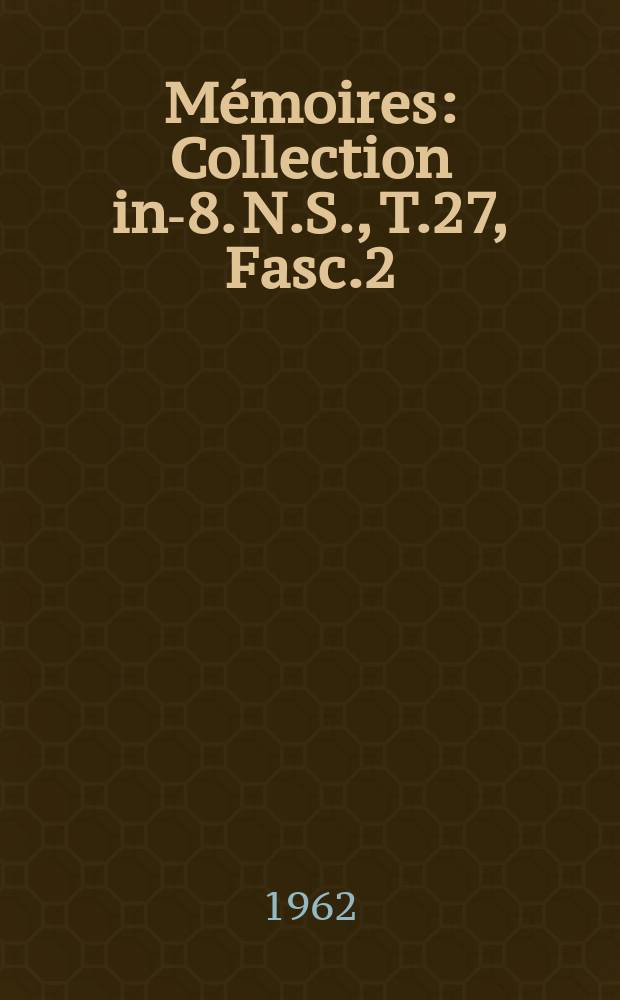 Mémoires : Collection in-8. N.S., T.27, Fasc.2 : Les mitamba