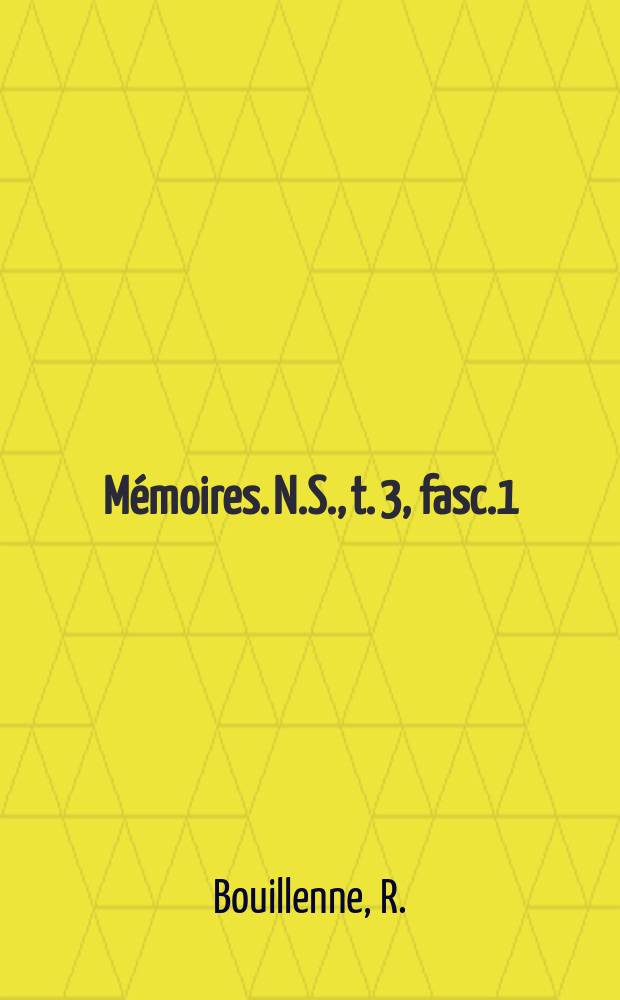 M&eacute;moires. N.S., t. 3, fasc.1 : Esquisse &eacute;cologique des faci&egrave;s forestiers et mar&eacute;cageux des bords du lac Tumba