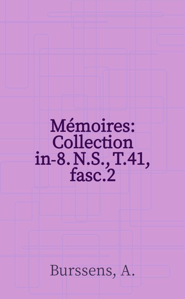 Mémoires : Collection in-8. N.S., [T.]41, [fasc.]2 : La notation des langues négro-africaines