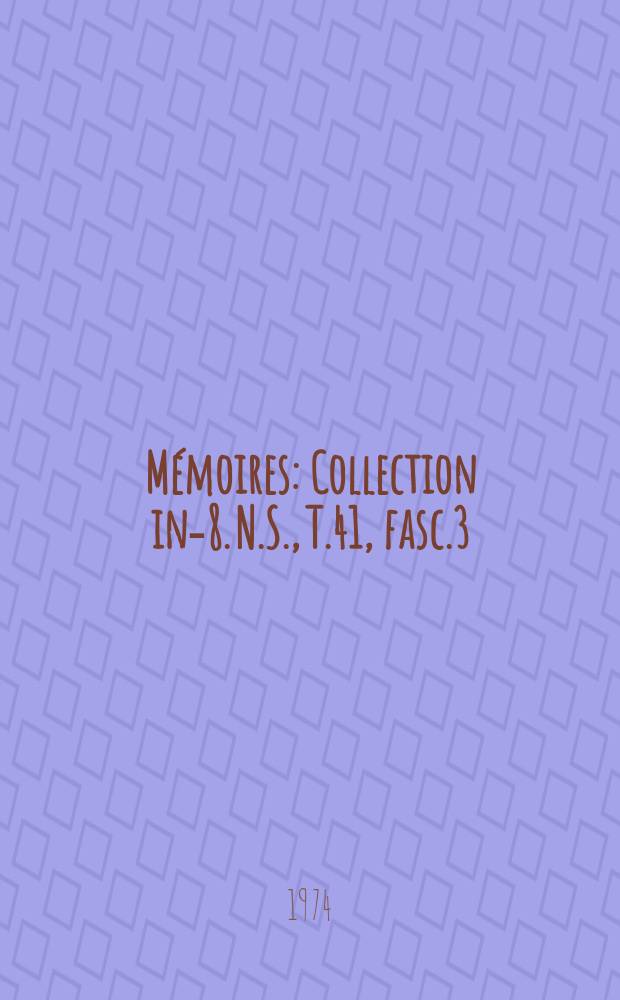 Mémoires : Collection in-8. N.S., [T.]41, [fasc.]3 : Correspondance de Dom Afonso, roi du Congo