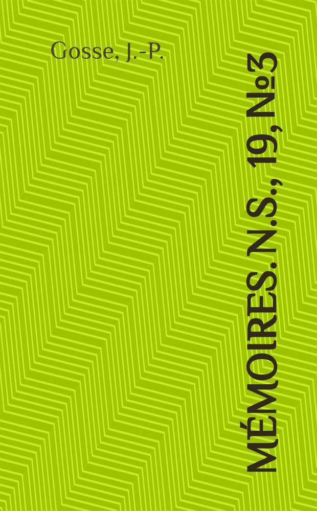 Mémoires. N.S., 19, №3 : Révision du genre Geophagus (Pisces Cichlidae)