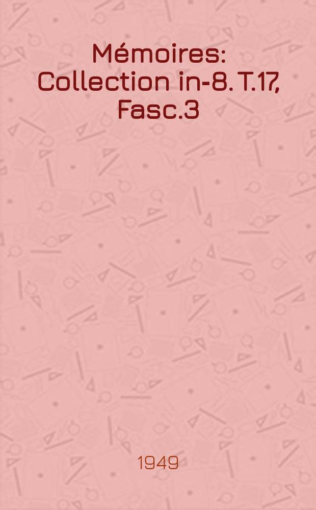 Mémoires : Collection in-8. T.17, Fasc.3 : Manuel de linguistique bantoue