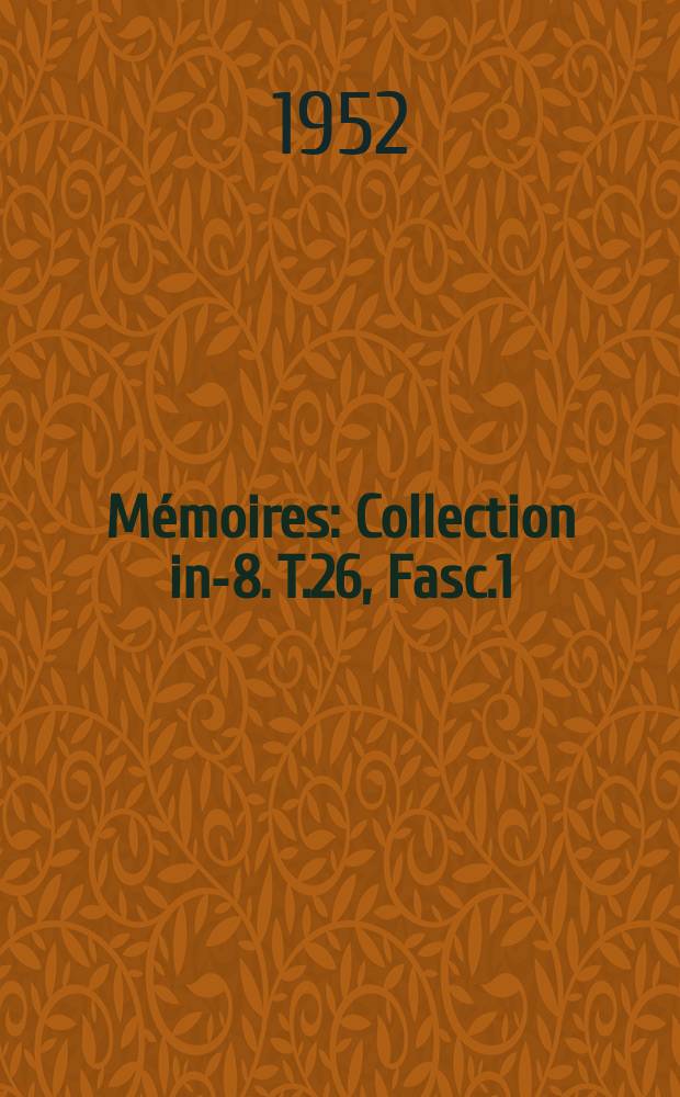 Mémoires : Collection in-8. T.26, Fasc.1 : Le code des institutions politiques du Rwanda précolonial