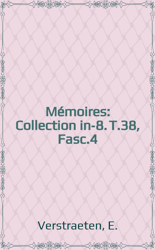 Mémoires : Collection in-8. T.38, Fasc.4 : Six années d'action sociale au Maniema