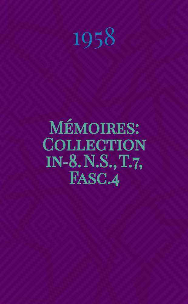Mémoires : Collection in-8. N.S., T.7, Fasc.4 : La révolte des Batetela en 1895