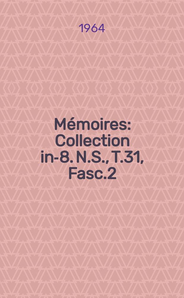 Mémoires : Collection in-8. N.S., T.31, Fasc.2 : La Toussaint rwandaise et sa répression